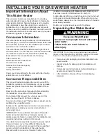 Preview for 3 page of Whirlpool 12307 Installation Instructions And Use And Care Manual