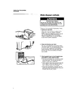 Preview for 8 page of Whirlpool 1ADM202XX0 Use And Care Manual