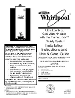 Preview for 1 page of Whirlpool 201553 Installation Instructions And Use & Care Manual