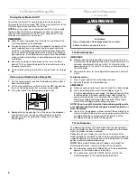 Preview for 6 page of Whirlpool 2188771 Use & Care Manual