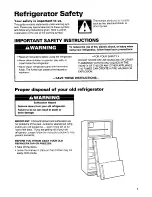 Предварительный просмотр 3 страницы Whirlpool 2193496 User And Care Manual