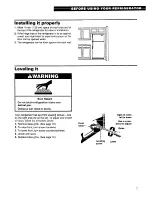 Предварительный просмотр 7 страницы Whirlpool 2193496 User And Care Manual