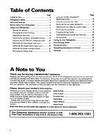 Preview for 2 page of Whirlpool 22' TO 25' NO-FROST DESIGNERSTYLE TOP FREEZER REFRIGERATOR WITH THIRSTCRUSHERDISPENSING SYSTEM Use & Care Manual