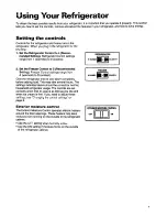 Preview for 7 page of Whirlpool 22' TO 25' NO-FROST DESIGNERSTYLE TOP FREEZER REFRIGERATOR WITH THIRSTCRUSHERDISPENSING SYSTEM Use & Care Manual