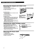 Preview for 12 page of Whirlpool 22' TO 25' NO-FROST DESIGNERSTYLE TOP FREEZER REFRIGERATOR WITH THIRSTCRUSHERDISPENSING SYSTEM Use & Care Manual