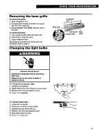 Preview for 19 page of Whirlpool 22' TO 25' NO-FROST DESIGNERSTYLE TOP FREEZER REFRIGERATOR WITH THIRSTCRUSHERDISPENSING SYSTEM Use & Care Manual