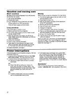 Preview for 22 page of Whirlpool 22' TO 25' NO-FROST DESIGNERSTYLE TOP FREEZER REFRIGERATOR WITH THIRSTCRUSHERDISPENSING SYSTEM Use & Care Manual