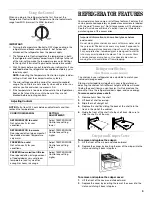 Предварительный просмотр 9 страницы Whirlpool 2252895 Use & Care Manual