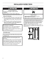 Предварительный просмотр 4 страницы Whirlpool 2308045 Use And Care Manual