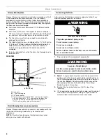 Предварительный просмотр 6 страницы Whirlpool 2313786 Use And Care Manual