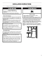 Предварительный просмотр 3 страницы Whirlpool 2314463 Refrigerator Use & Care Manual