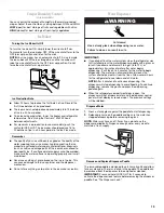 Предварительный просмотр 13 страницы Whirlpool 2314473 Refrigerator Use & Care Manual