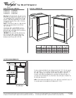 Whirlpool 2316016-D-WH Dimension Manual предпросмотр