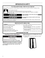 Предварительный просмотр 2 страницы Whirlpool 2318582 Use & Care Manual