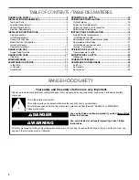 Preview for 2 page of Whirlpool 2510498 Installation Instructions And Use & Care Manual