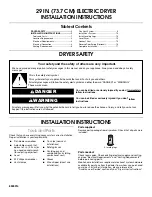 Whirlpool 29 (73.) Installation Instructions Manual preview