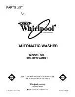 Whirlpool 2DLXR7244MQ1 Parts List предпросмотр