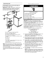 Предварительный просмотр 5 страницы Whirlpool 30" (76.2 CM) FREESTANDING GAS RANGES Installation Instructions Manual