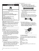 Предварительный просмотр 6 страницы Whirlpool 30" (76.2 CM) FREESTANDING GAS RANGES Installation Instructions Manual