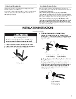 Предварительный просмотр 7 страницы Whirlpool 30" (76.2 CM) FREESTANDING GAS RANGES Installation Instructions Manual