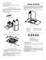 Preview for 9 page of Whirlpool 30" AND 36" (76.2 AND 91.4 CM) WALL-MOUNTCANOPY RANGE HOOD Installation Instructions And Use & Care Manual