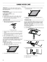 Preview for 10 page of Whirlpool 30" AND 36" (76.2 AND 91.4 CM) WALL-MOUNTCANOPY RANGE HOOD Installation Instructions And Use & Care Manual