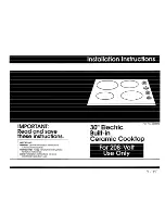 Предварительный просмотр 1 страницы Whirlpool 30'' electric built in ceramic cooktops Installation Instructions