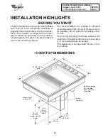 Предварительный просмотр 5 страницы Whirlpool 30" ELECTRIC MODULARDOWNDRAFT COOKTOP Service Manual