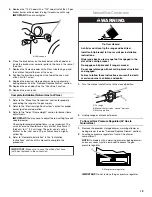 Предварительный просмотр 19 страницы Whirlpool 30 " Eye-Level Gas Range Installation Instructions Manual