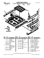 Whirlpool 30" GW399LXU Parts Manual предпросмотр