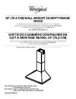 Предварительный просмотр 1 страницы Whirlpool 30" WALL-MOUNT CANOPY RANGEHOOD Installation Instructions And Use & Care Manual