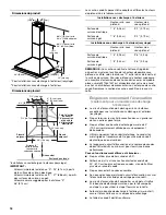 Предварительный просмотр 18 страницы Whirlpool 30" WALL-MOUNT CANOPY RANGEHOOD Installation Instructions And Use & Care Manual