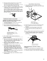 Предварительный просмотр 21 страницы Whirlpool 30" WALL-MOUNT CANOPY RANGEHOOD Installation Instructions And Use & Care Manual