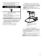 Предварительный просмотр 23 страницы Whirlpool 30" WALL-MOUNT CANOPY RANGEHOOD Installation Instructions And Use & Care Manual