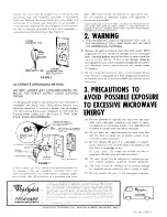 Предварительный просмотр 2 страницы Whirlpool 312141 Installation Instructions