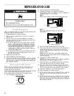 Предварительный просмотр 10 страницы Whirlpool 326031822 Use & Care Manual