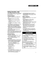 Preview for 19 page of Whirlpool 3360461 Use And Care Manual