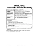 Preview for 28 page of Whirlpool 3360461 Use And Care Manual