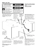 Preview for 2 page of Whirlpool 3360619 Installation Instructions Manual