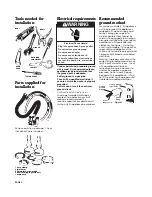 Предварительный просмотр 3 страницы Whirlpool 3360620 Installation Instructions Manual