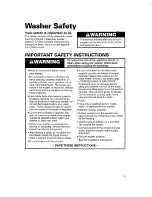 Preview for 3 page of Whirlpool 3363560 Use And Care Manual