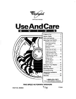 Предварительный просмотр 1 страницы Whirlpool 3363562 Use And Care Manual