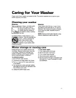 Preview for 11 page of Whirlpool 3366869 Use And Care Manual