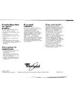 Preview for 9 page of Whirlpool 3389591 Installation Instructions Manual