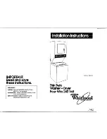 Preview for 1 page of Whirlpool 3397512 Installation Instructions Manual