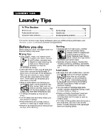 Preview for 12 page of Whirlpool 3401011 Use And Care Manual