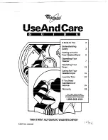 Preview for 1 page of Whirlpool 3401087 Use And Care Manual