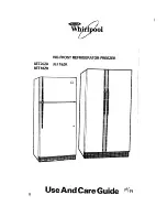 Preview for 1 page of Whirlpool 3ET18ZK Use And Care Manual