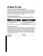 Preview for 3 page of Whirlpool 3ET18ZK Use And Care Manual