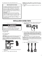 Предварительный просмотр 7 страницы Whirlpool 3LCHW9100WQ Installation Instructions Manual